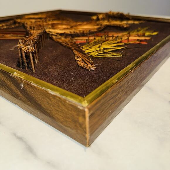 Vintage Nail String Deer Art Fawn Doe 19" Whimsy Farm Boho Cottage Countryside - Picture 8 of 12